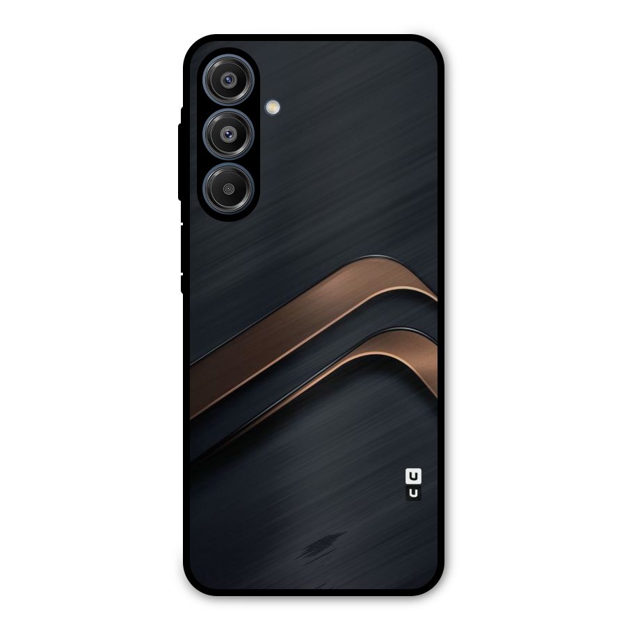 Dark Gold Stripes Metal Back Case for Galaxy A16 5G