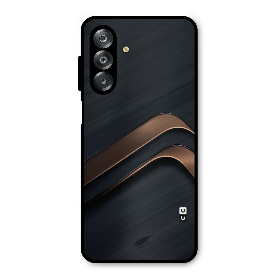 Dark Gold Stripes Metal Back Case for Galaxy A26