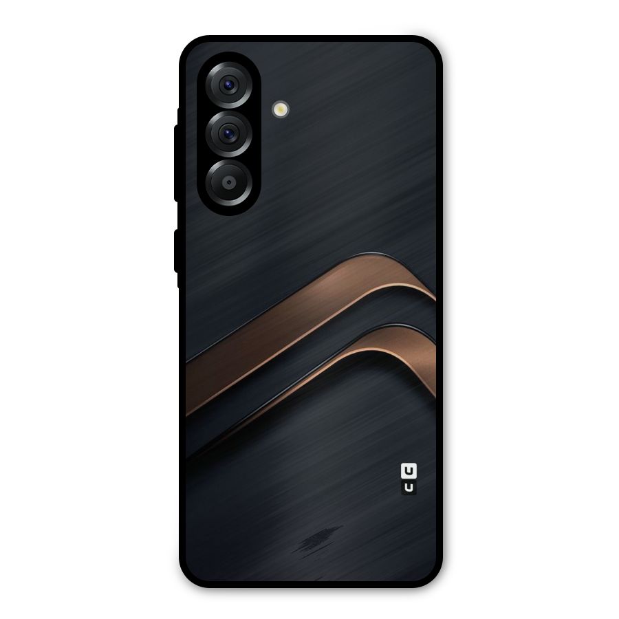 Dark Gold Stripes Metal Back Case for Galaxy A56