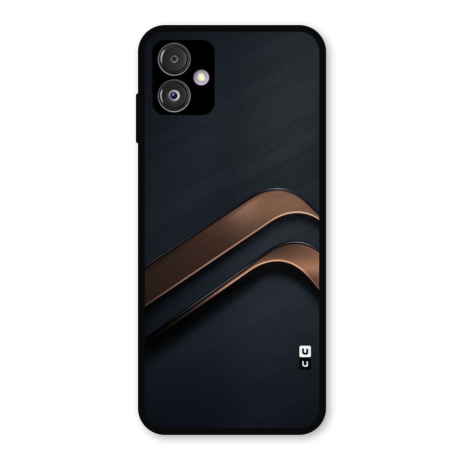 Dark Gold Stripes Metal Back Case for Galaxy F14