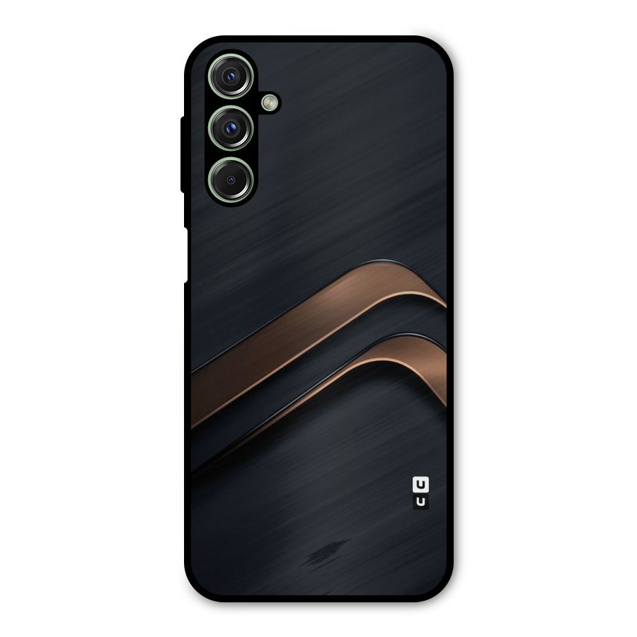 Dark Gold Stripes Metal Back Case for Galaxy F34