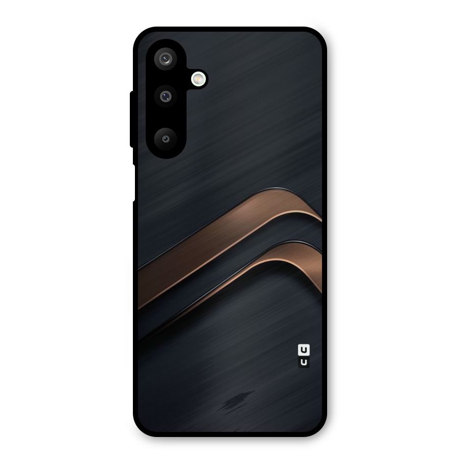 Dark Gold Stripes Metal Back Case for Galaxy M16