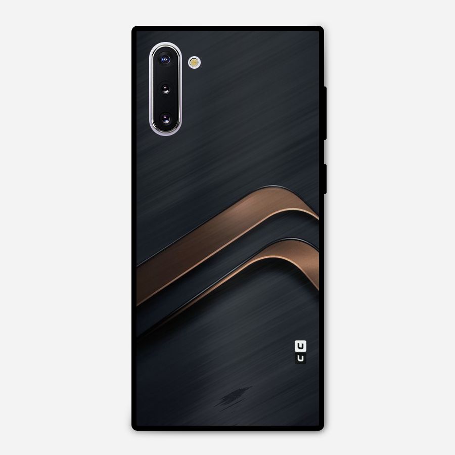 Dark Gold Stripes Metal Back Case for Galaxy Note 10