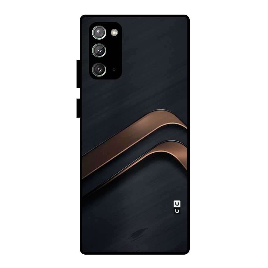 Dark Gold Stripes Metal Back Case for Galaxy Note 20