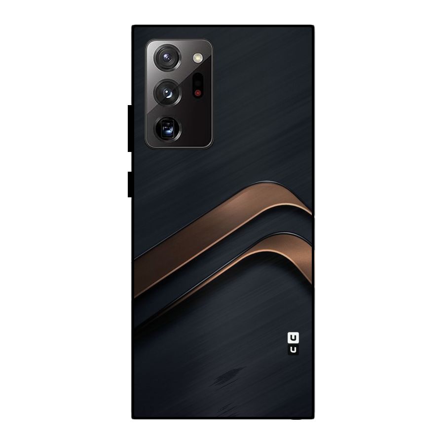 Dark Gold Stripes Metal Back Case for Galaxy Note 20 Ultra
