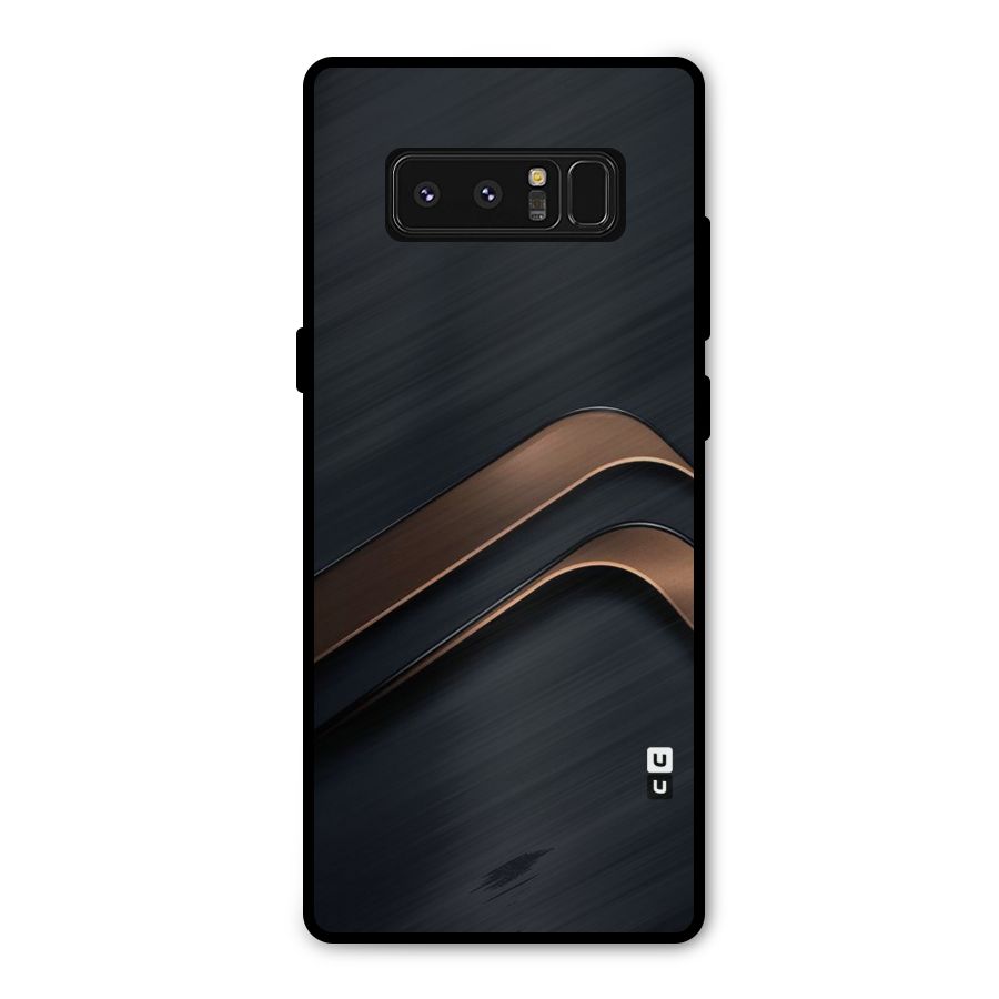 Dark Gold Stripes Metal Back Case for Galaxy Note 8