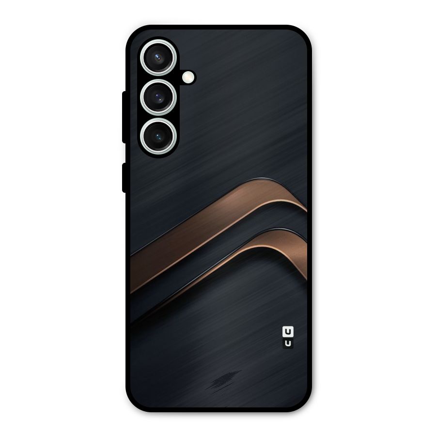 Dark Gold Stripes Metal Back Case for Galaxy S23 FE