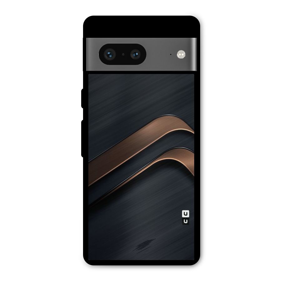 Dark Gold Stripes Metal Back Case for Google Pixel 7