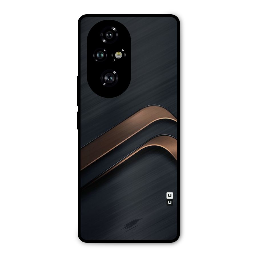 Dark Gold Stripes Metal Back Case for Honor 200 Pro