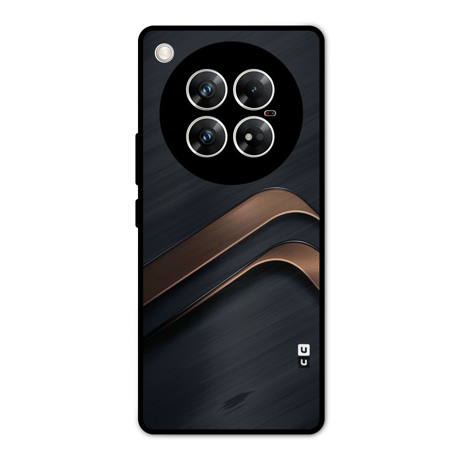Dark Gold Stripes Metal Back Case for Infinix Zero 40 5G