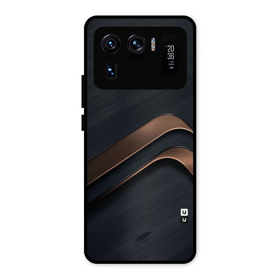 Dark Gold Stripes Metal Back Case for Mi 11 Ultra