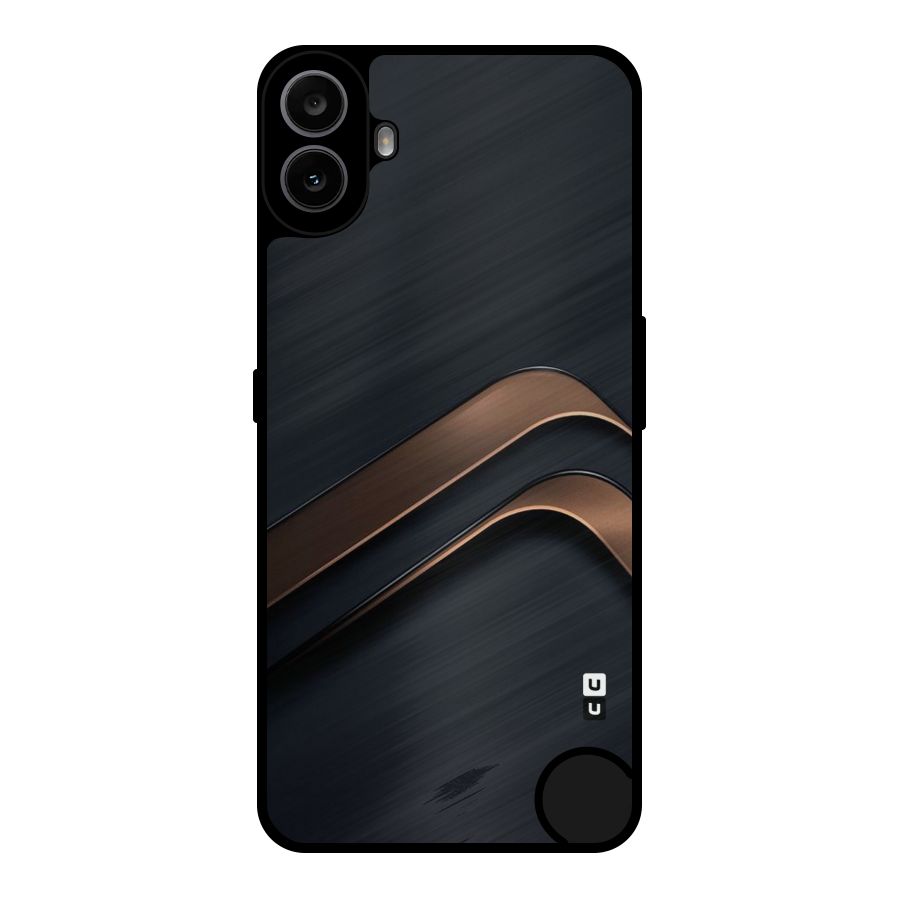 Dark Gold Stripes Metal Back Case for Nothing CMF Phone 1