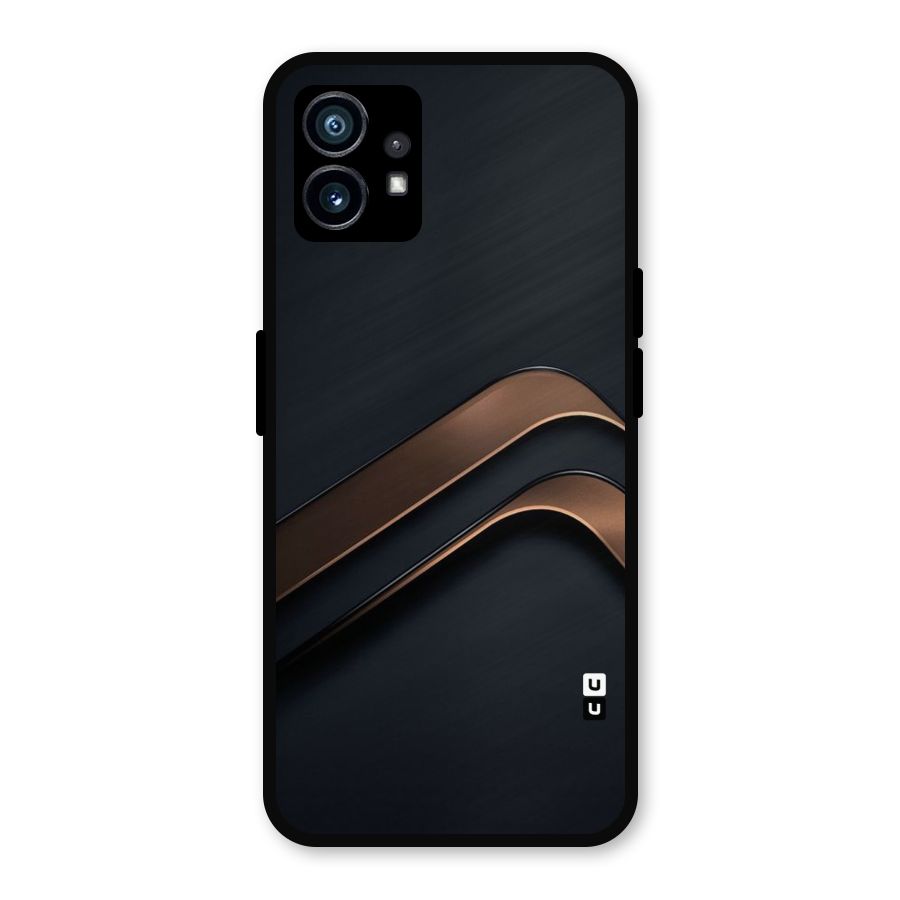 Dark Gold Stripes Metal Back Case for Nothing Phone 1