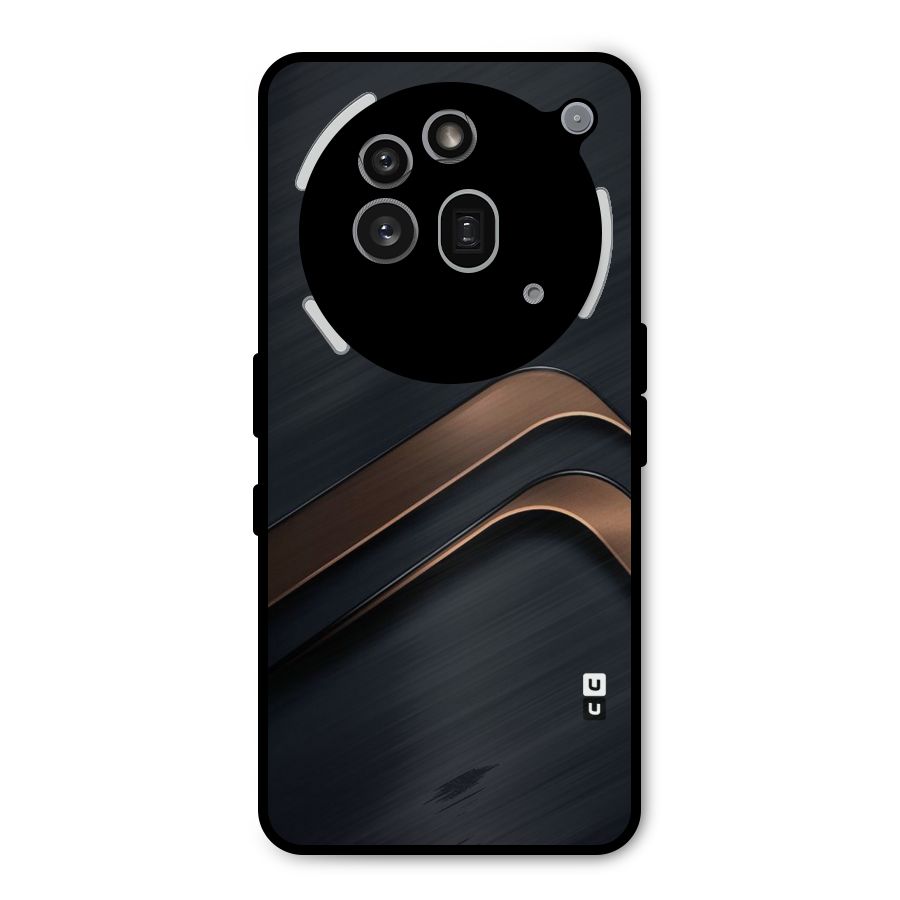 Dark Gold Stripes Metal Back Case for Nothing Phone 3a Pro