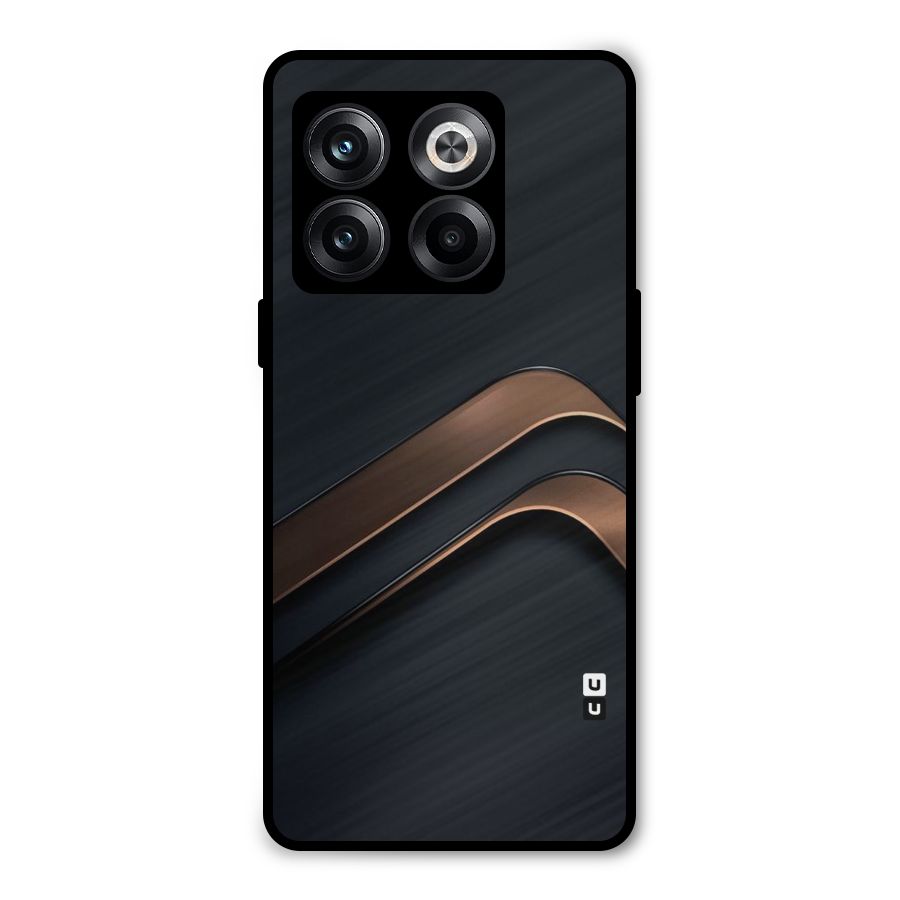 Dark Gold Stripes Metal Back Case for OnePlus 10T