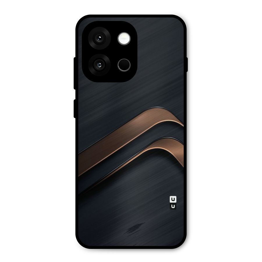 Dark Gold Stripes Metal Back Case for OnePlus 13s