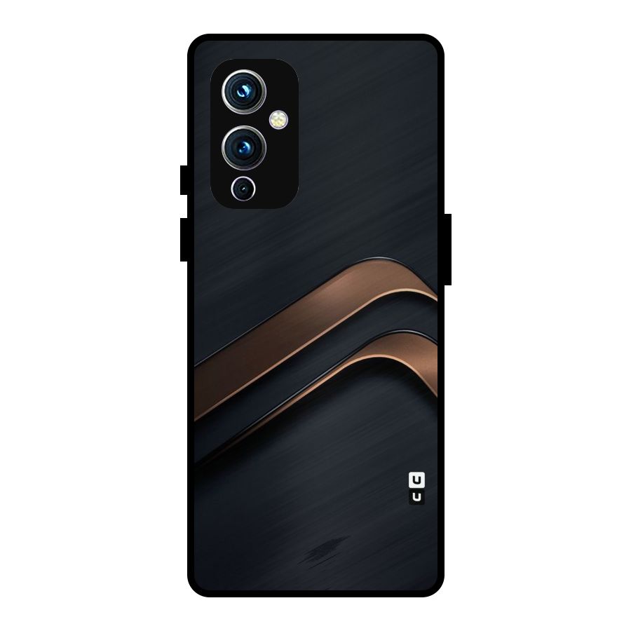 Dark Gold Stripes Metal Back Case for OnePlus 9