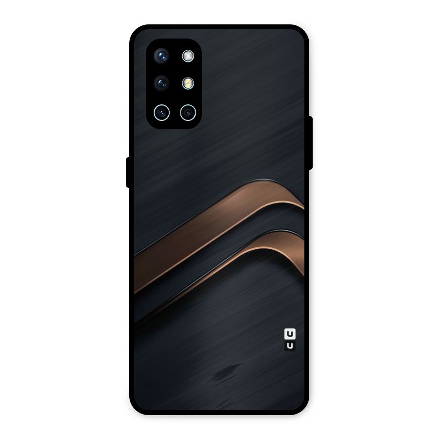 Dark Gold Stripes Metal Back Case for OnePlus 9R