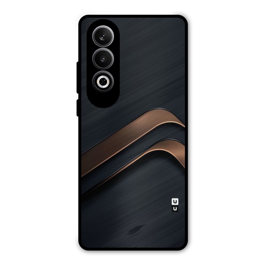 Dark Gold Stripes Metal Back Case for OnePlus Nord CE4