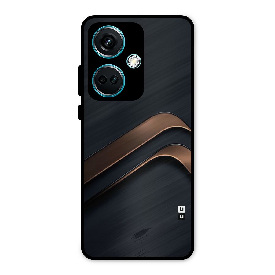 Dark Gold Stripes Metal Back Case for OnePlus Nord CE 3 5G