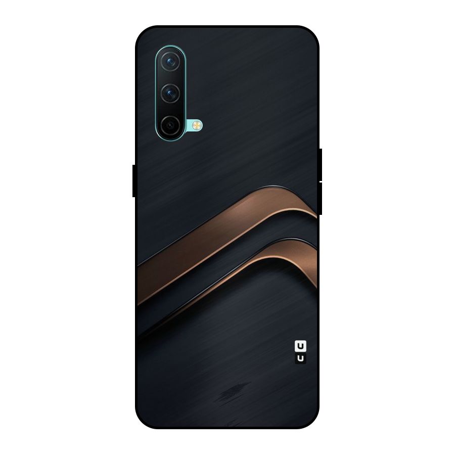 Dark Gold Stripes Metal Back Case for OnePlus Nord CE 5G