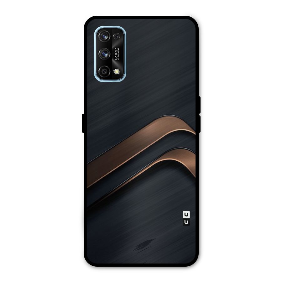 Dark Gold Stripes Metal Back Case for Realme 7 Pro