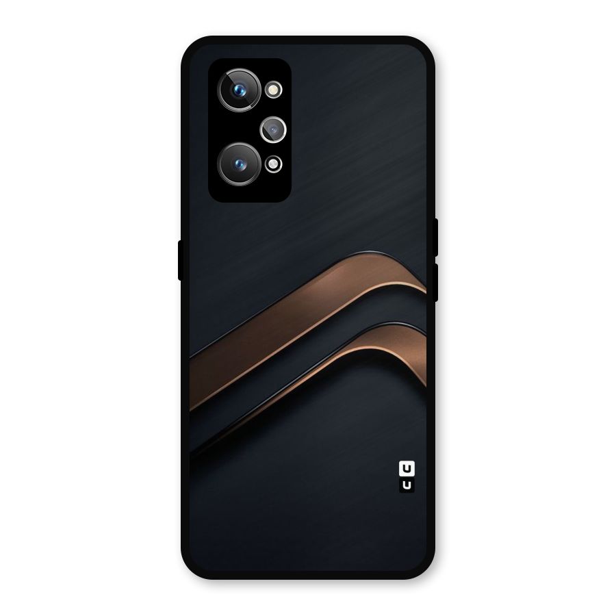 Dark Gold Stripes Metal Back Case for Realme GT Neo2