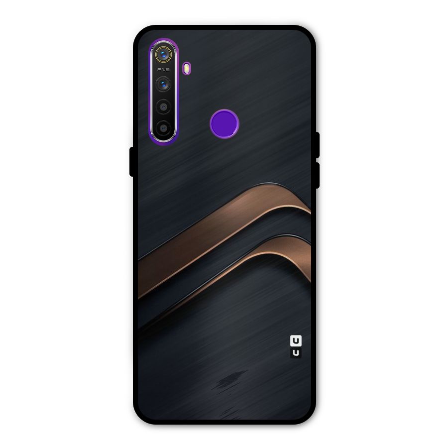 Dark Gold Stripes Metal Back Case for Realme Narzo 10