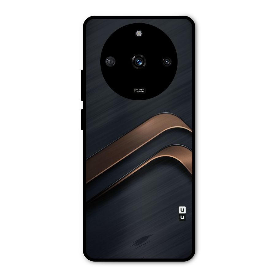Dark Gold Stripes Metal Back Case for Realme Narzo 60 5G