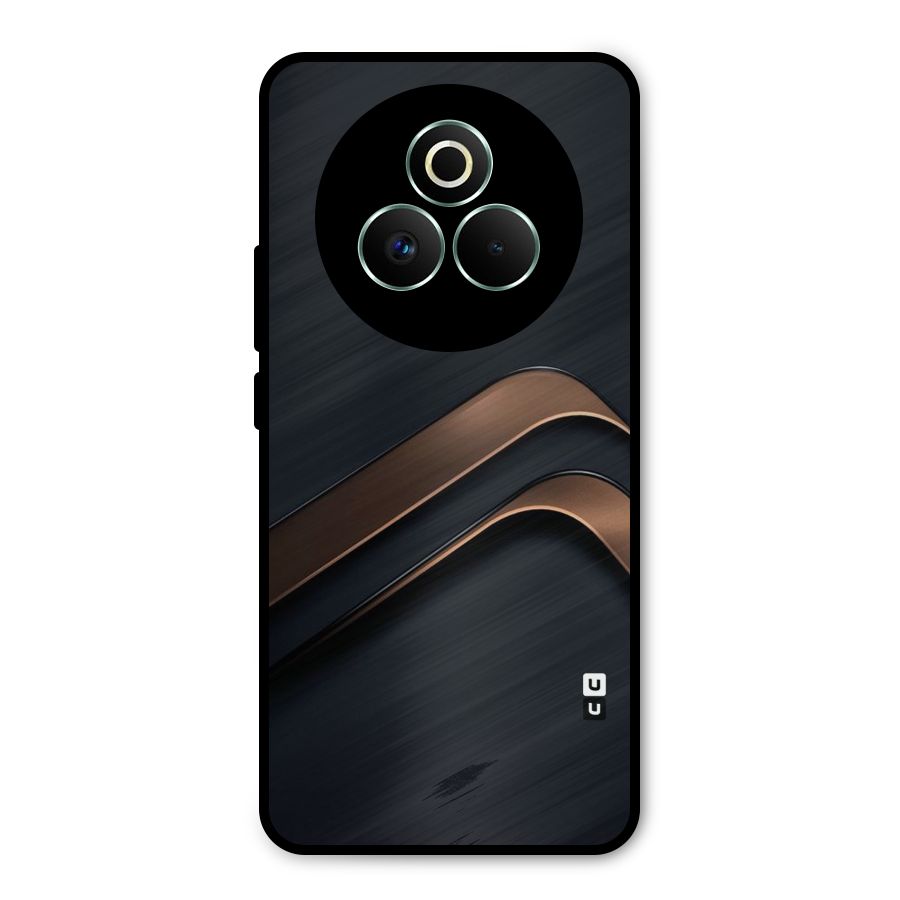 Dark Gold Stripes Metal Back Case for Realme P3 Pro