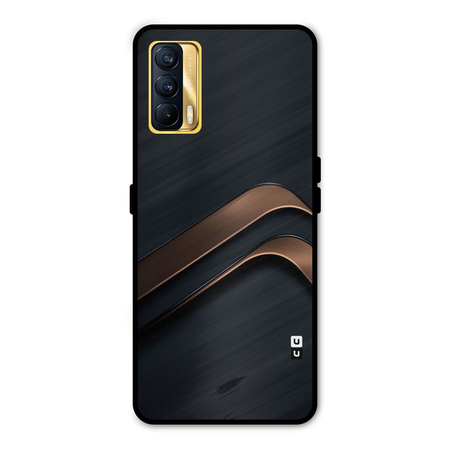 Dark Gold Stripes Metal Back Case for Realme X7