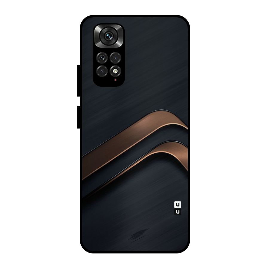 Dark Gold Stripes Metal Back Case for Redmi Note 11 Pro Plus 5G