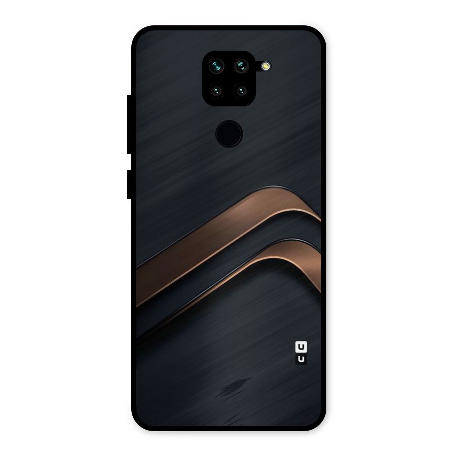 Dark Gold Stripes Metal Back Case for Redmi Note 9