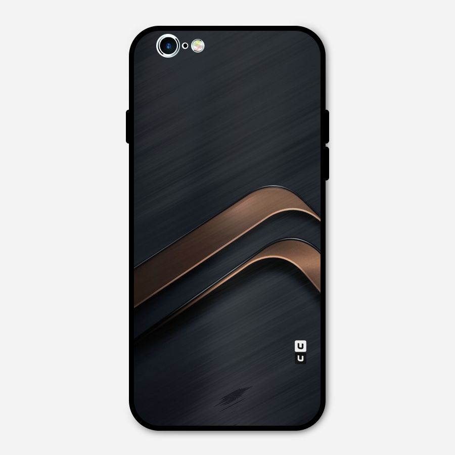 Dark Gold Stripes Metal Back Case for iPhone 6 6s