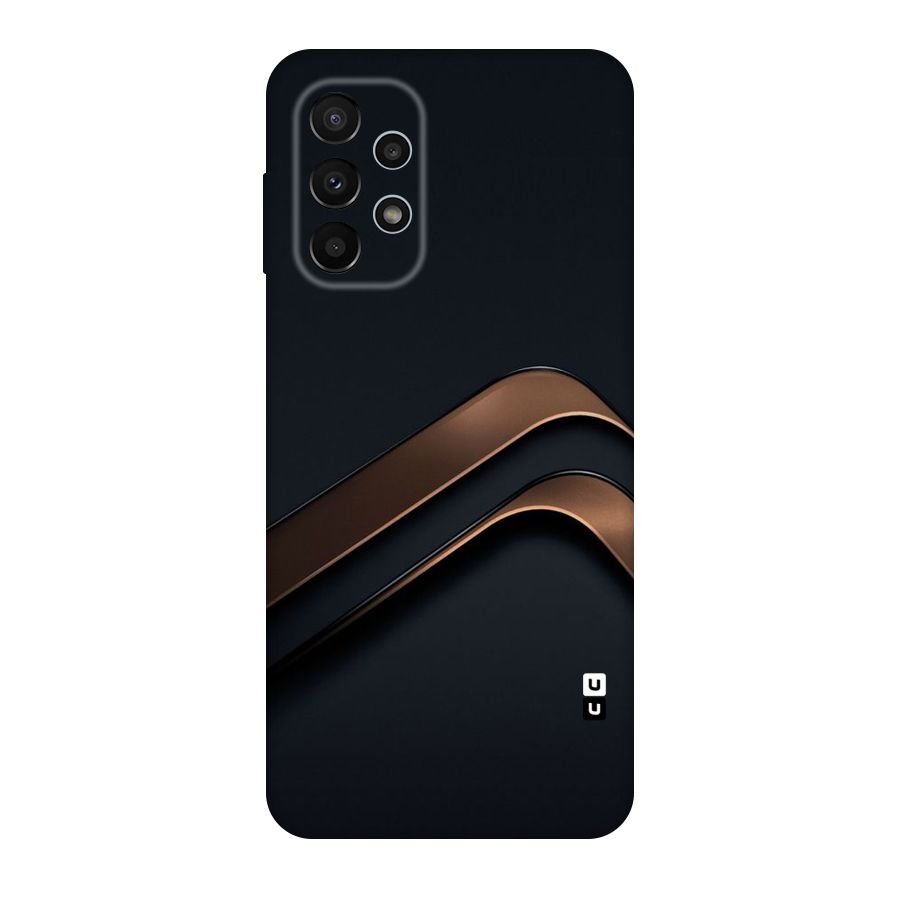 Dark Gold Stripes Original Polycarbonate Back Case for Galaxy A23