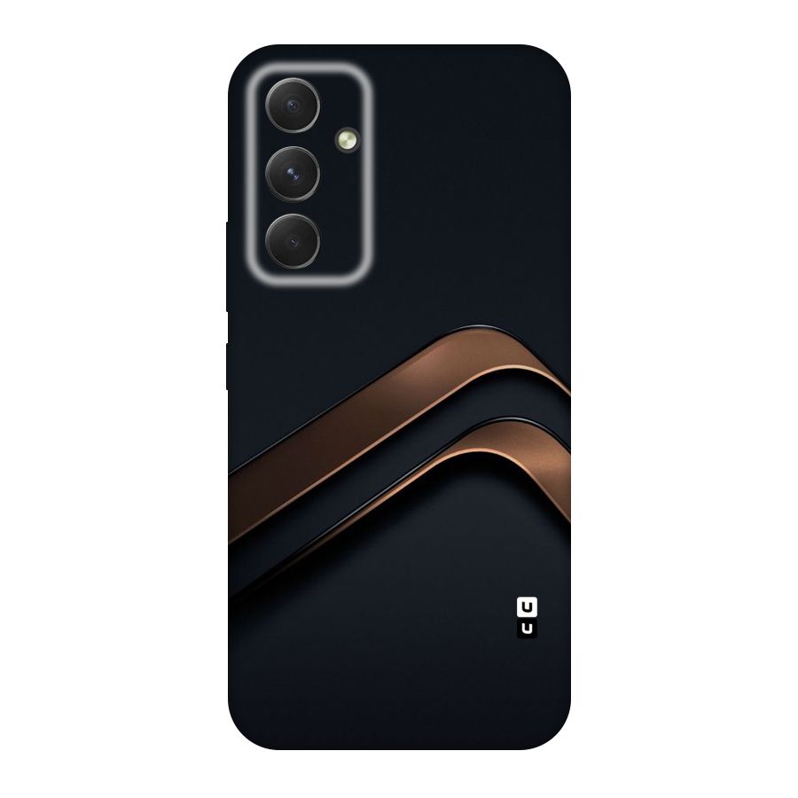 Dark Gold Stripes Original Polycarbonate Back Case for Galaxy A54