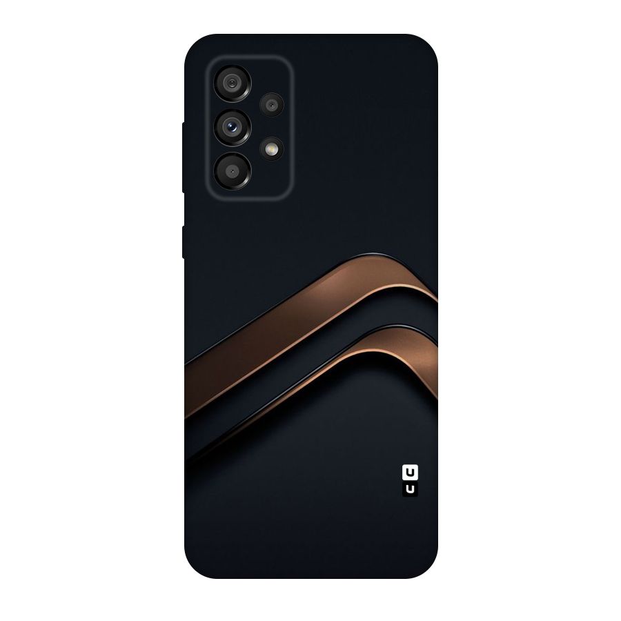 Dark Gold Stripes Original Polycarbonate Back Case for Galaxy A73 5G