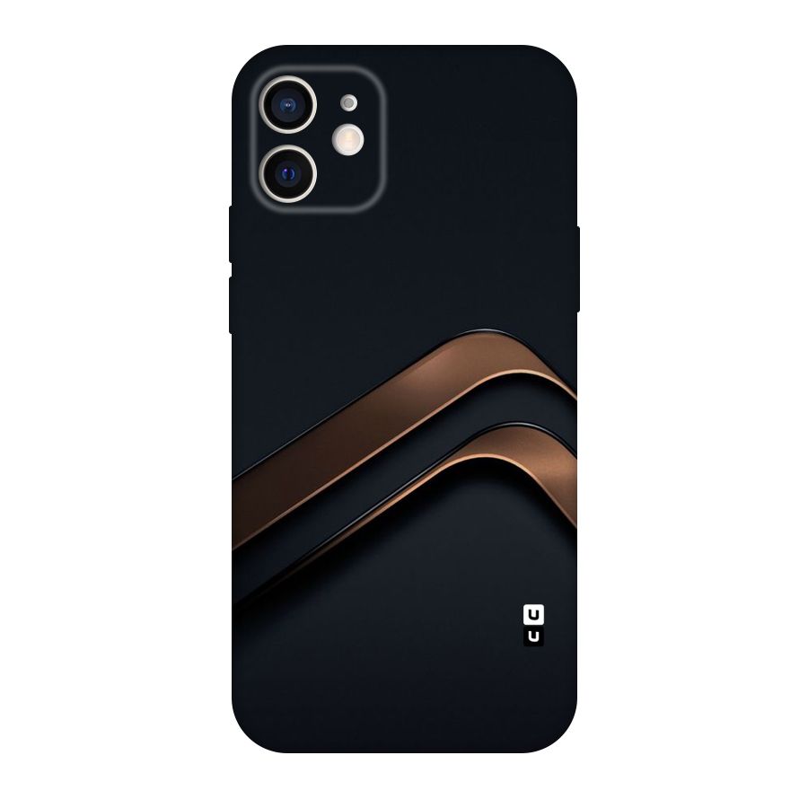 Dark Gold Stripes Original Polycarbonate Back Case for iPhone 12