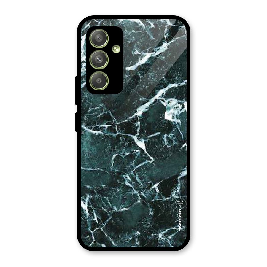 Dark Green Marble Glass Back Case for Galaxy A54