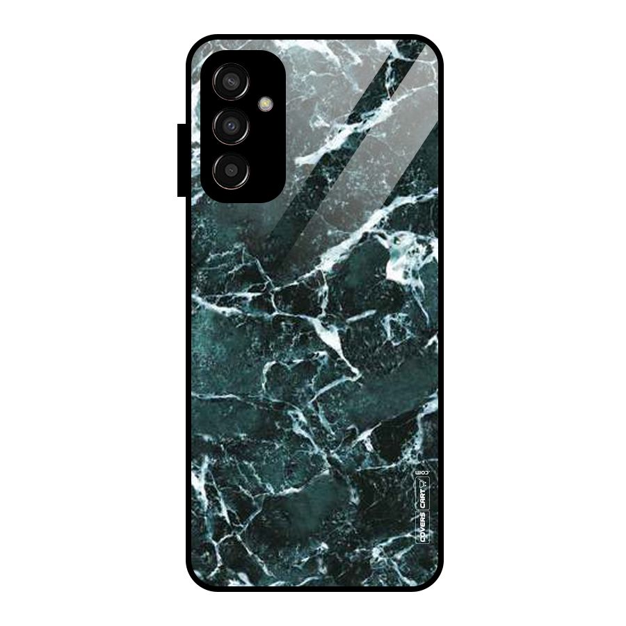 Dark Green Marble Glass Back Case for Galaxy F13