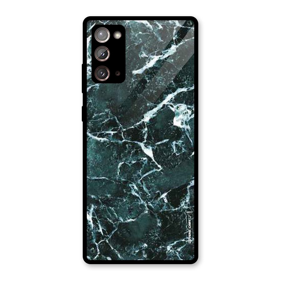 Dark Green Marble Glass Back Case for Galaxy Note 20