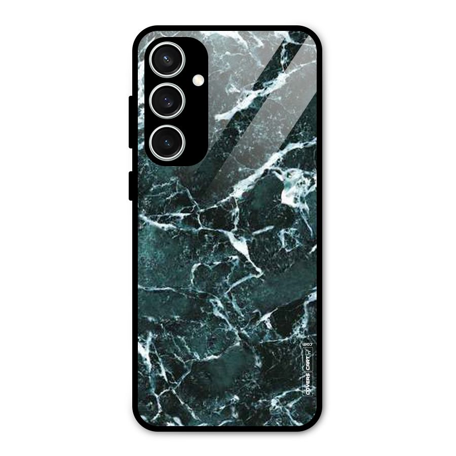 Dark Green Marble Glass Back Case for Galaxy S23 FE