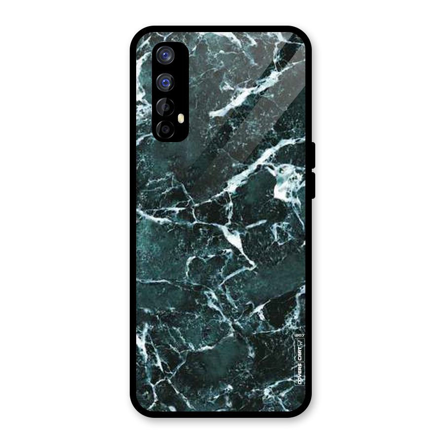 Dark Green Marble Glass Back Case for Realme 7