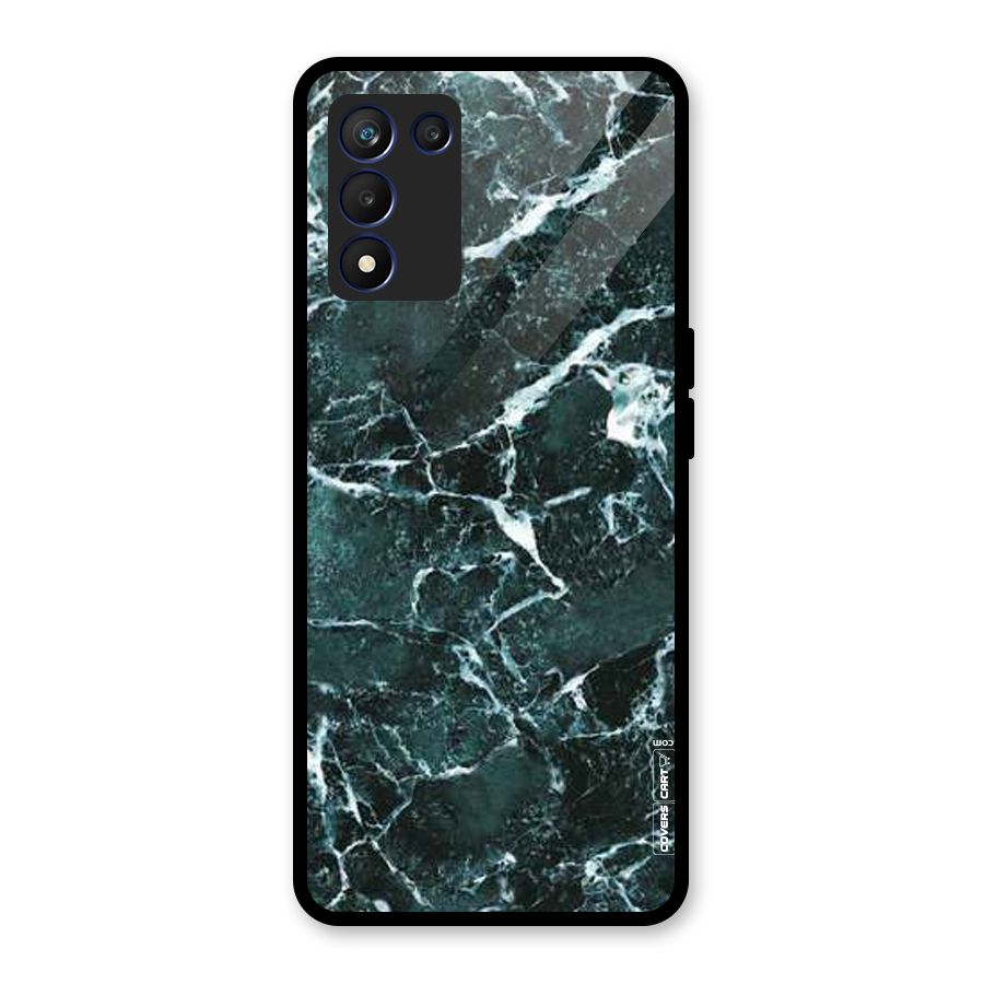 Dark Green Marble Glass Back Case for Realme 9 5G Speed