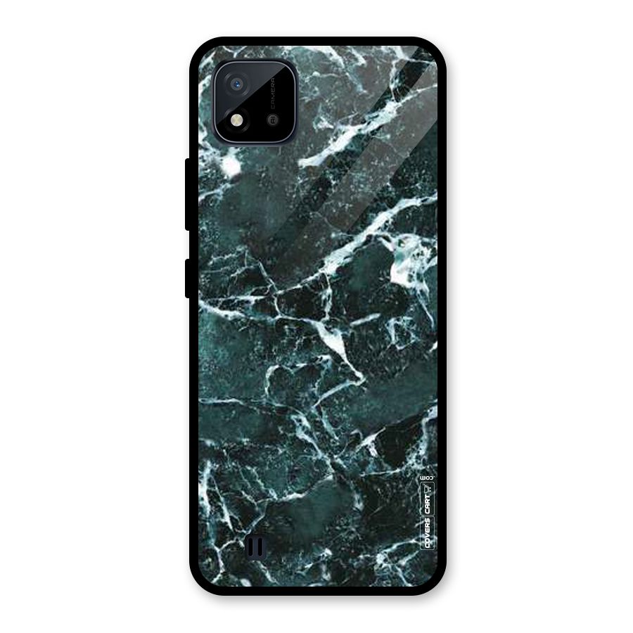Dark Green Marble Glass Back Case for Realme C11 2021