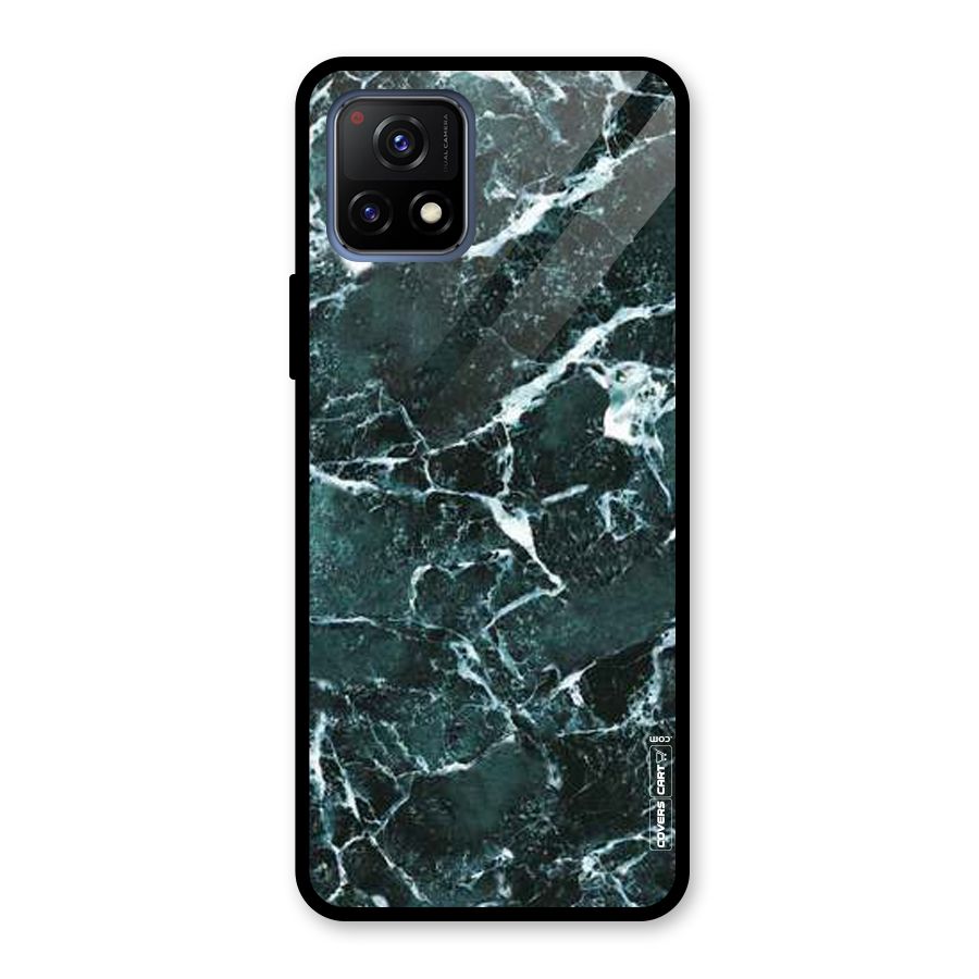 Dark Green Marble Glass Back Case for Vivo Y72 5G
