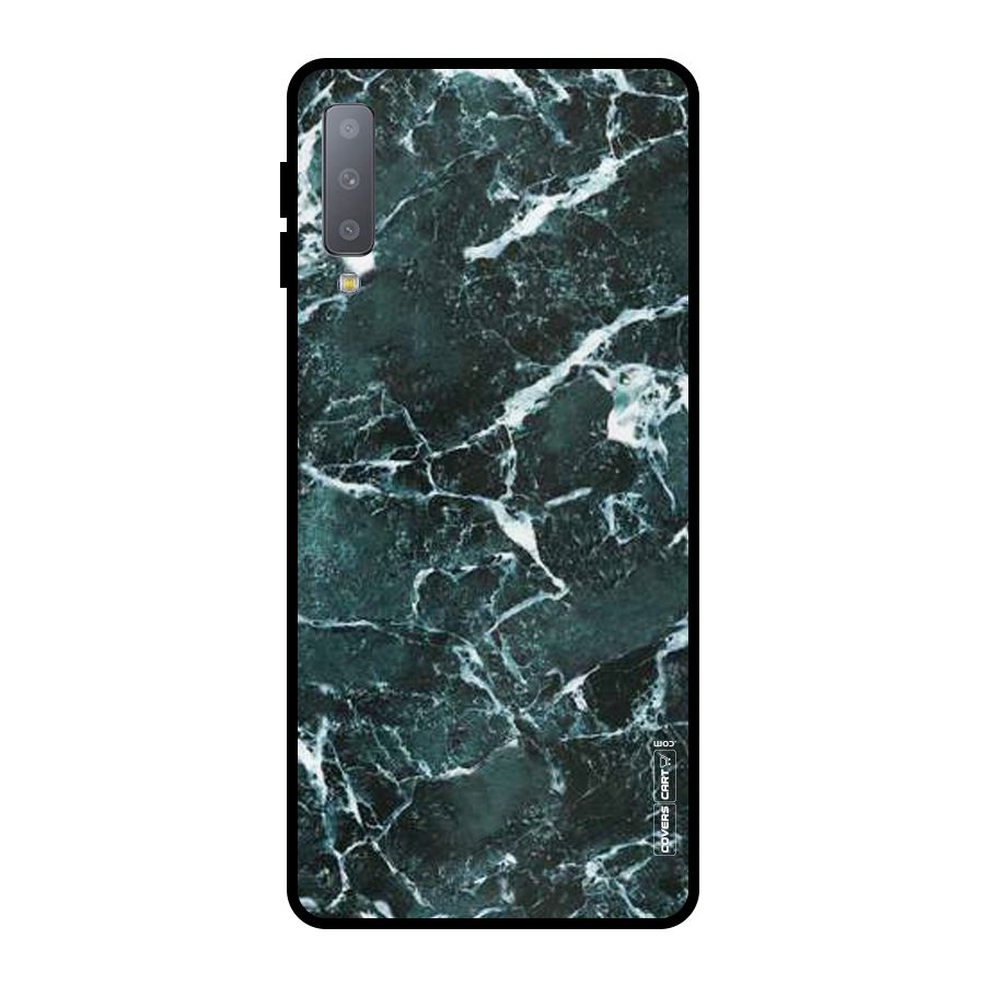 Dark Green Marble Metal Back Case for Galaxy A7 (2018)