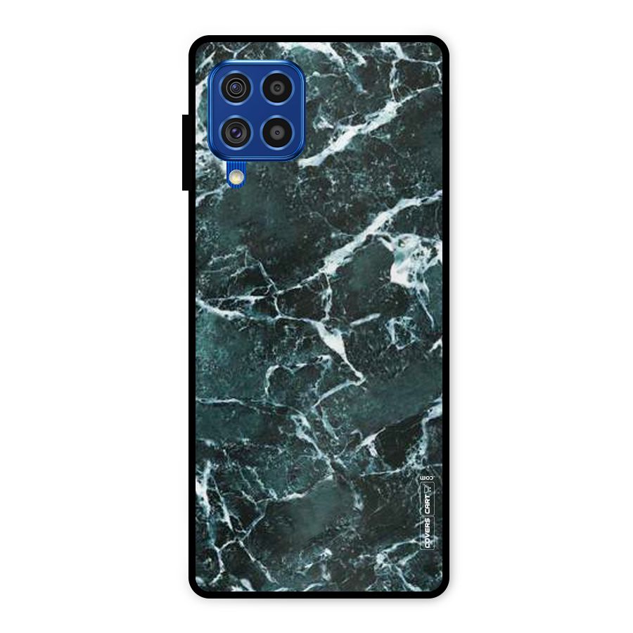 Dark Green Marble Metal Back Case for Galaxy F62