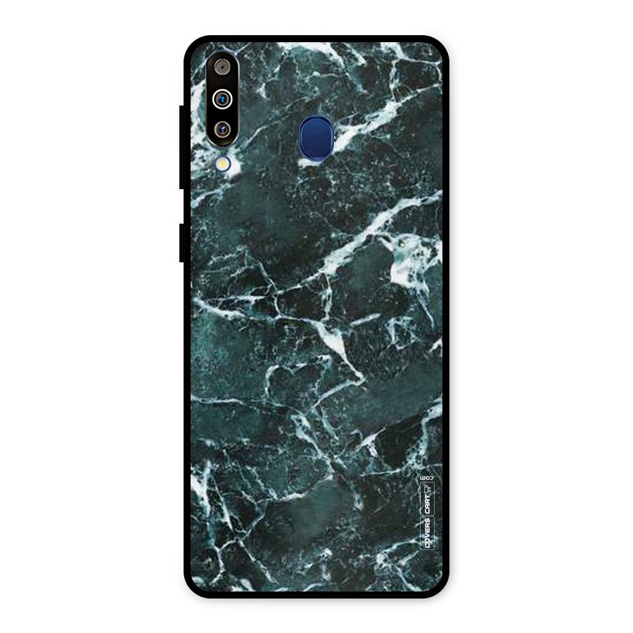 Dark Green Marble Metal Back Case for Galaxy M30