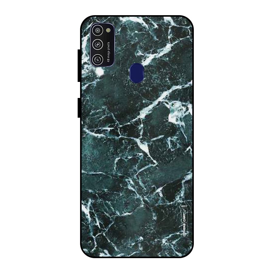 Dark Green Marble Metal Back Case for Galaxy M30s